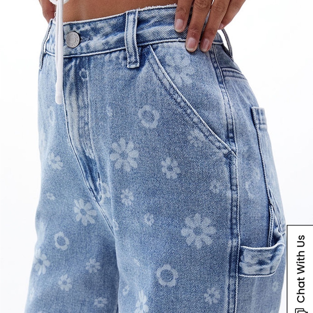 NWT SOLD OUT PacSun tonal Boyfriend Carpenter Pants jeans size 26 - Picture 3 of 8